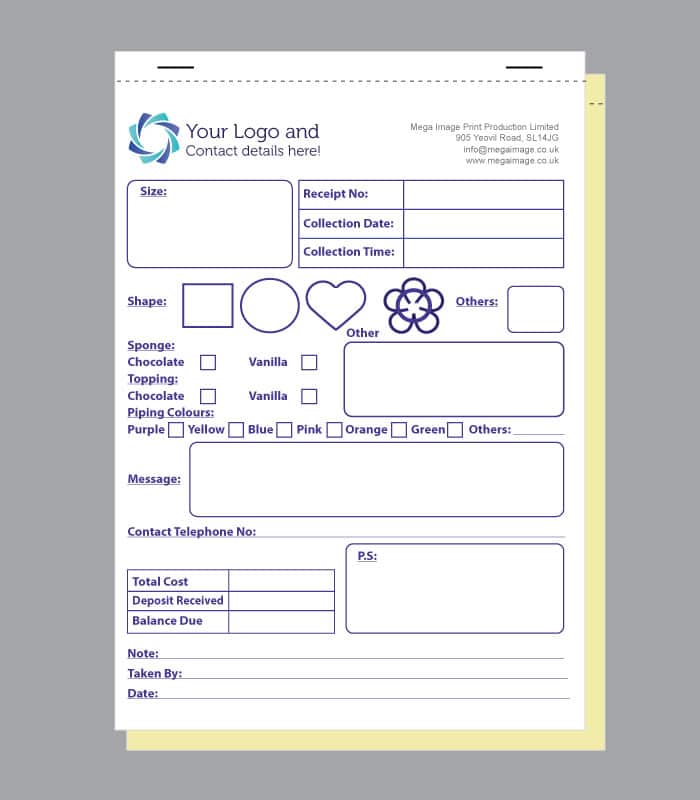 Bakery Order Custom Form