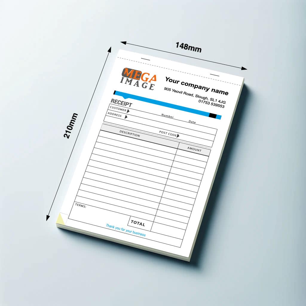 Personalised invoice book a5 ncr invoice pad premium