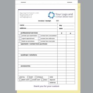 Invoice Book Opticians