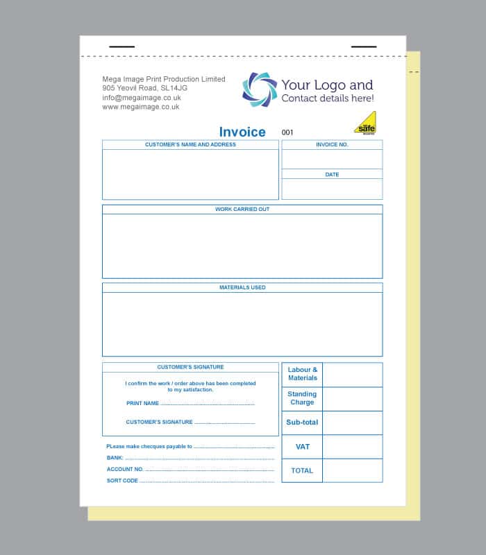 Invoice Receipt Plumbing and Heating Book