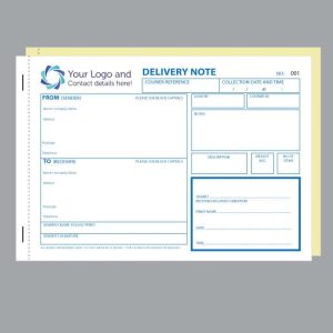 Delivery Note Courier Pad