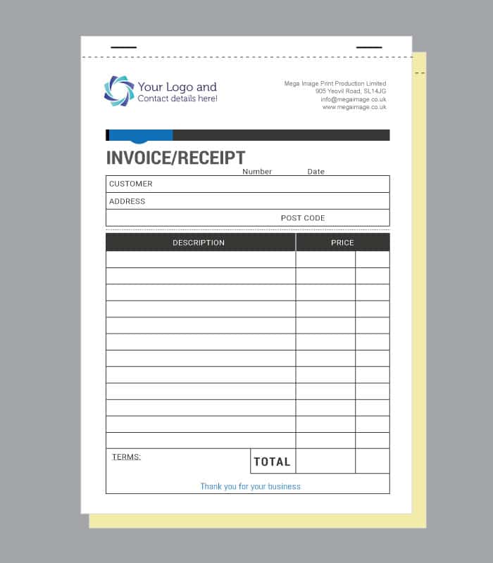 Invoice and Receipt Book Printing