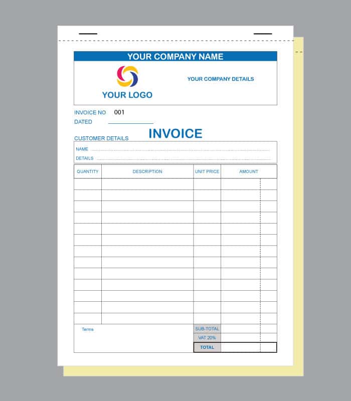 Duplicate Invoice Book