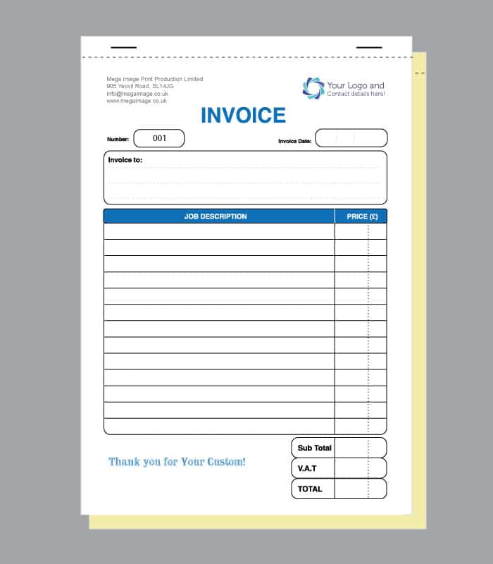 Invoice Pads Printing