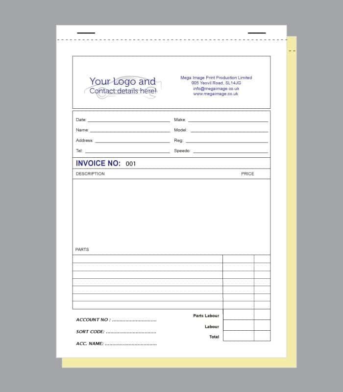 Personalised Invoice Book A5