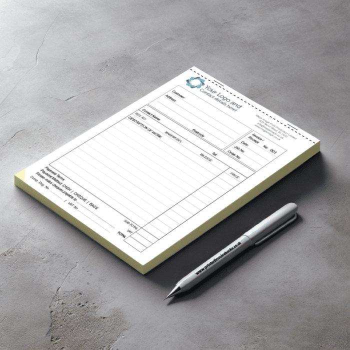 car service invoice book
