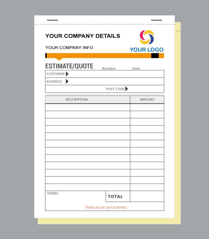 Personalised Estimate Book