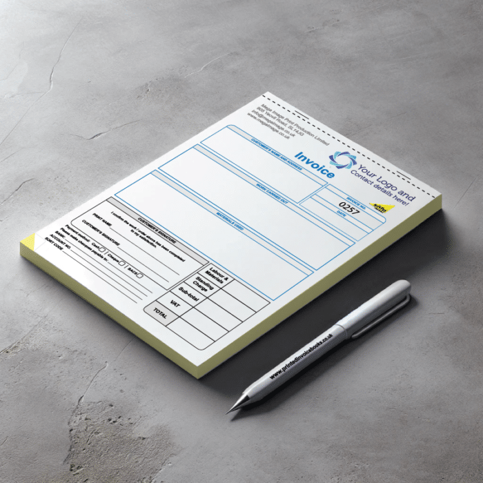 plumbing invoice book