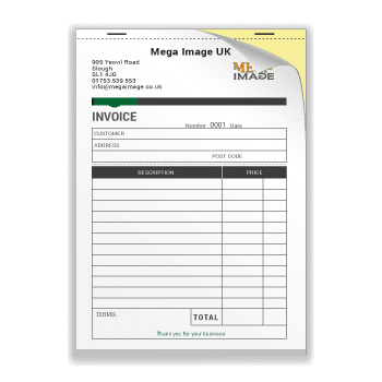 personalised invoice book templates