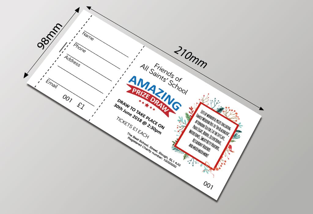 raffle tickets printing