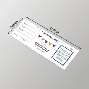 In Memory Raffle Ticket Personalised Raffle Tickets Printing, In Full Colour
