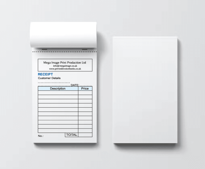 Personalised NCR Receipt Pads / Books Printedinvoicebooks