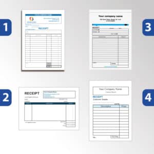 receipt book templates