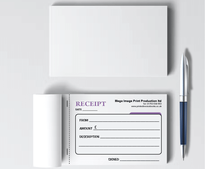 receipt book custom