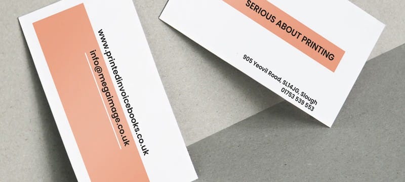 Printed business cards with custom design on textured background